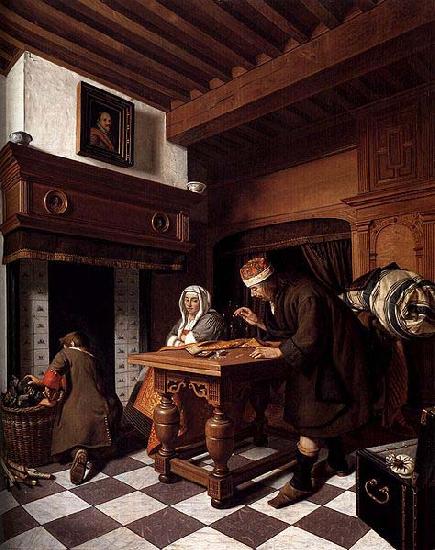 Cornelis de Man A Man Weighing Gold. oil painting image